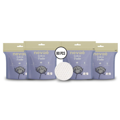 Premium Soft Facial Cotton Pads (Pack of 4-20 Pcs each)