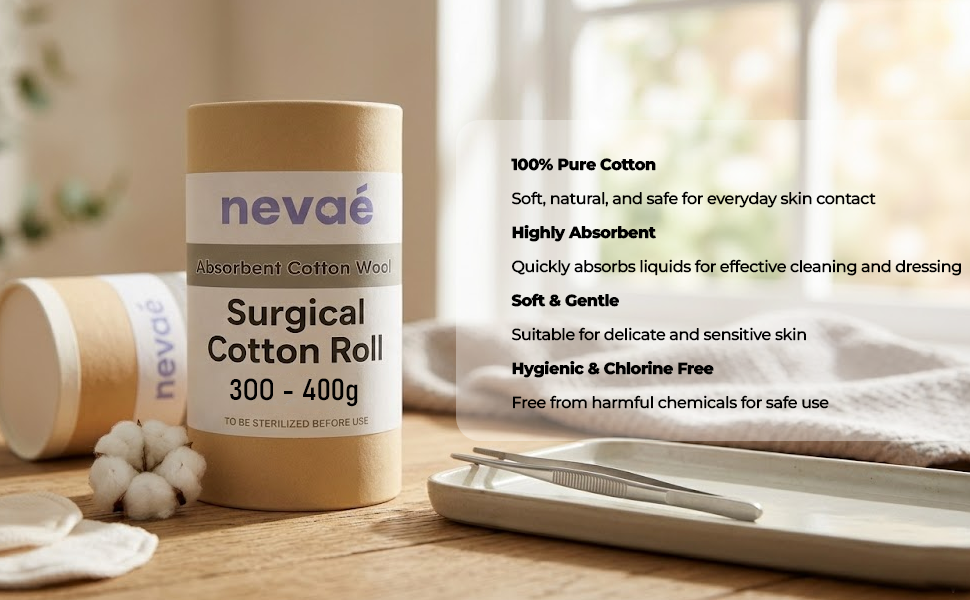 Absorbent Cotton Roll – With Protective Paper Wrap