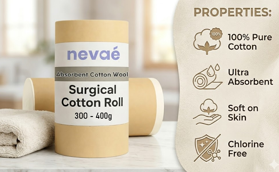 Absorbent Cotton Roll – With Protective Paper Wrap