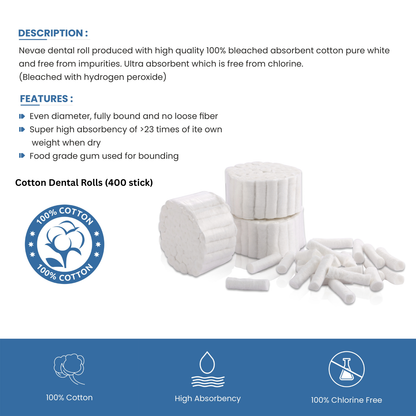 Cotton Dental Rolls – Soft & Absorbent