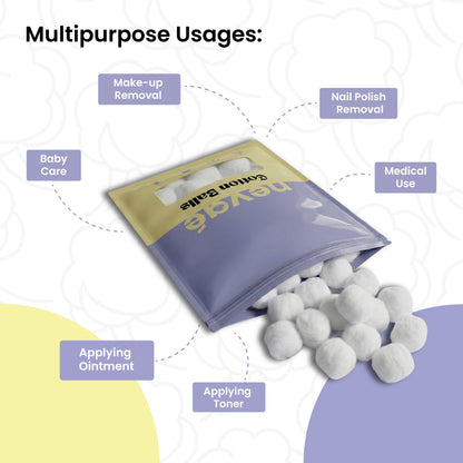 Cotton Balls – 100% Pure Cotton, Soft & Absorbent