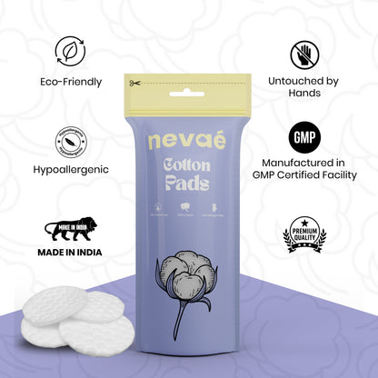 Premium Soft Facial Cotton Pads  (Pack of 2-50 Pcs each)