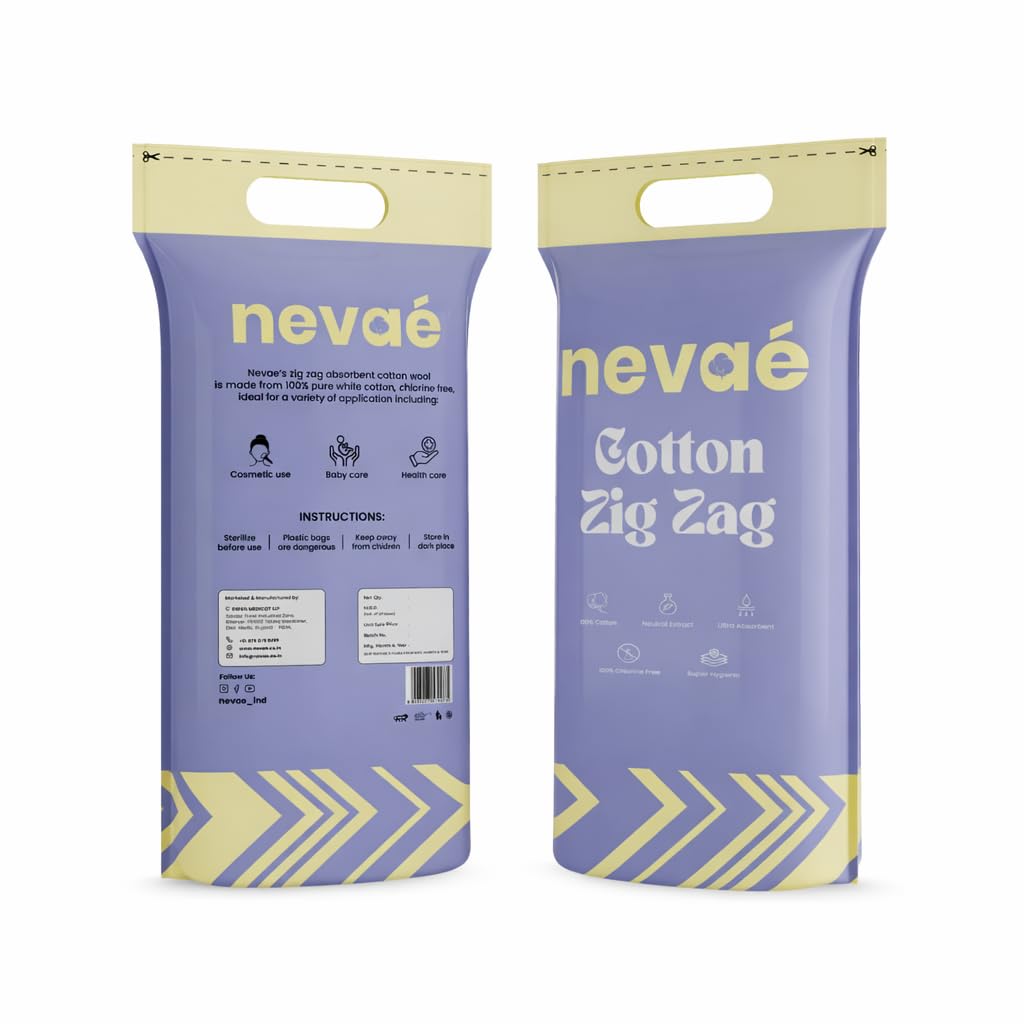 Cotton Zig Zag – Soft & Highly Absorbent | 100g, 400g & 500g