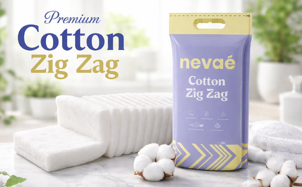 Cotton Zig Zag – Soft & Highly Absorbent | 100g, 400g & 500g